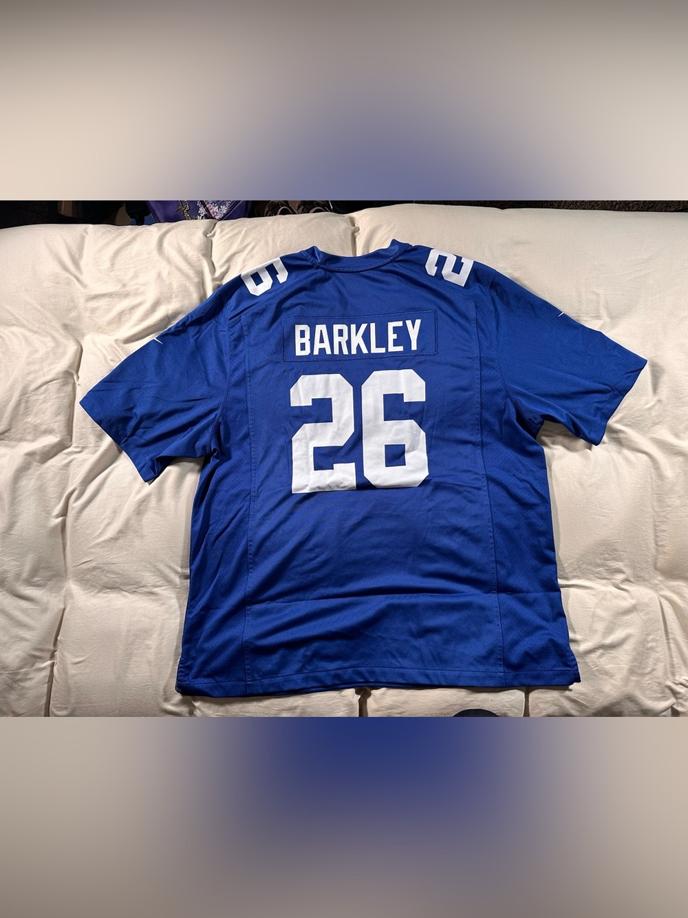 Nike On Field New York Giants Saquon Barkley #26 Home Blue Jersey 3XL